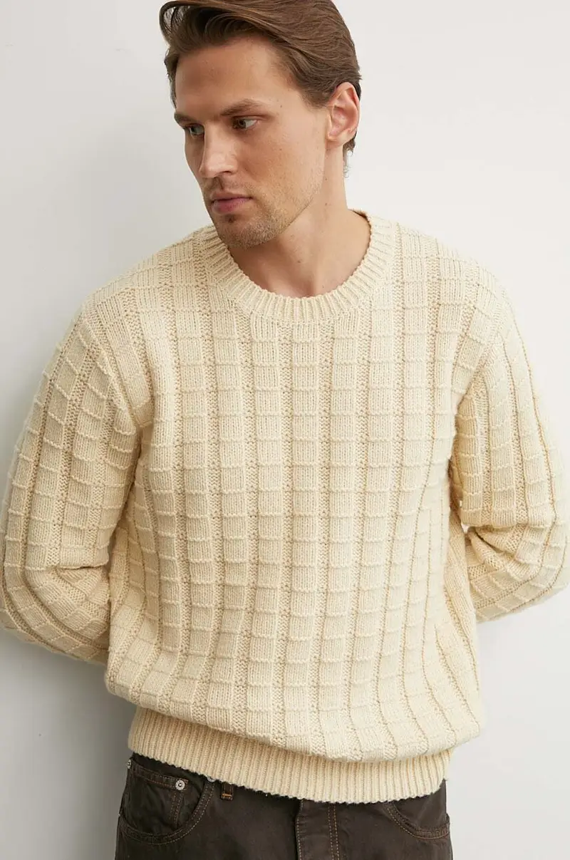 maglione in misto lana uomo colore giallo 3049 miniatura 4