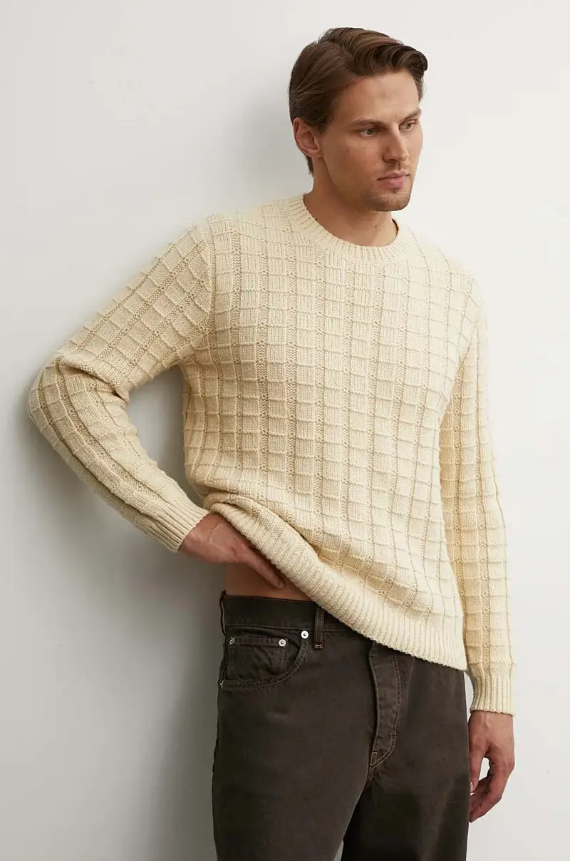 maglione in misto lana uomo colore giallo 3049