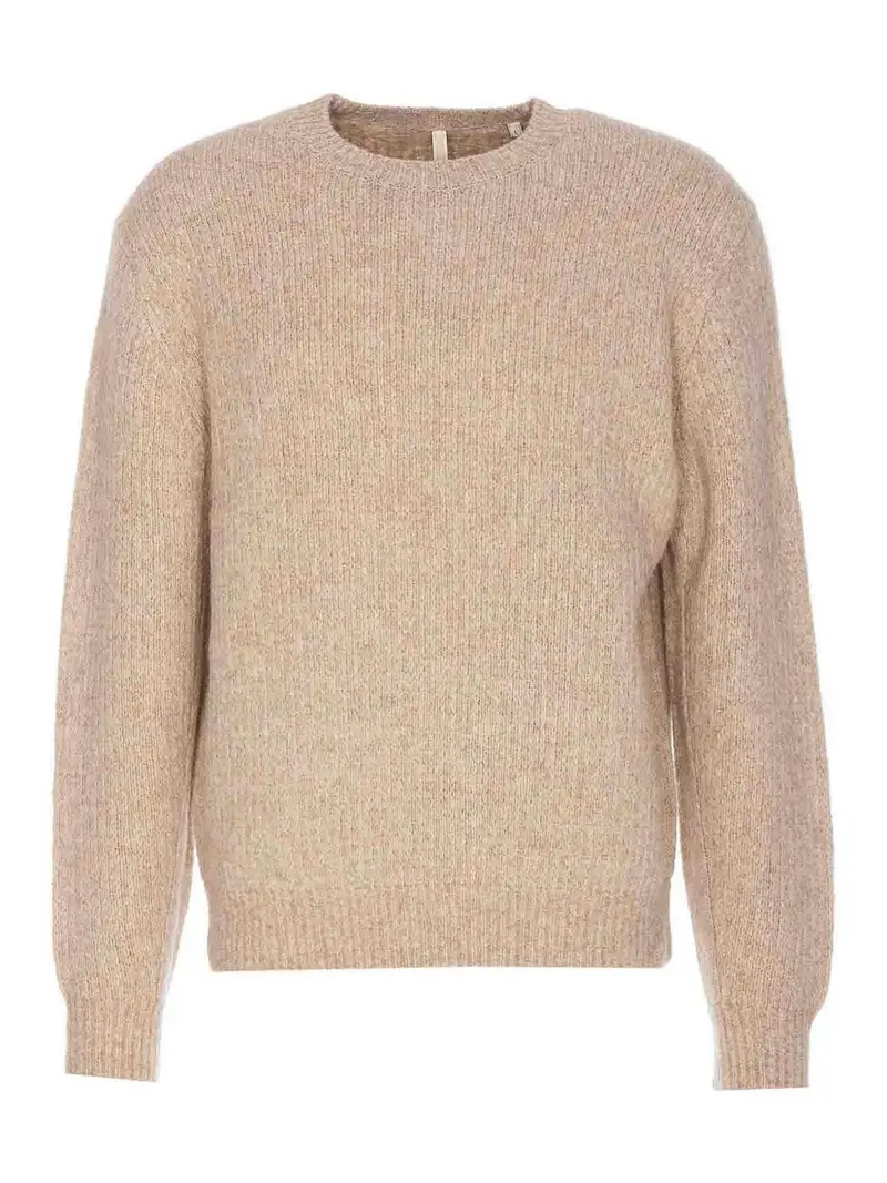 Maglione Yak Beige Girocollo Maniche Lunghe