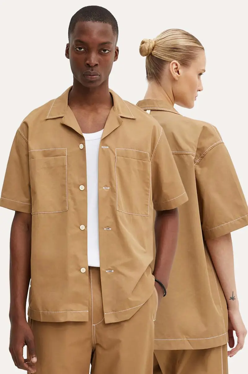 camicia colore beige RTWXSHR004