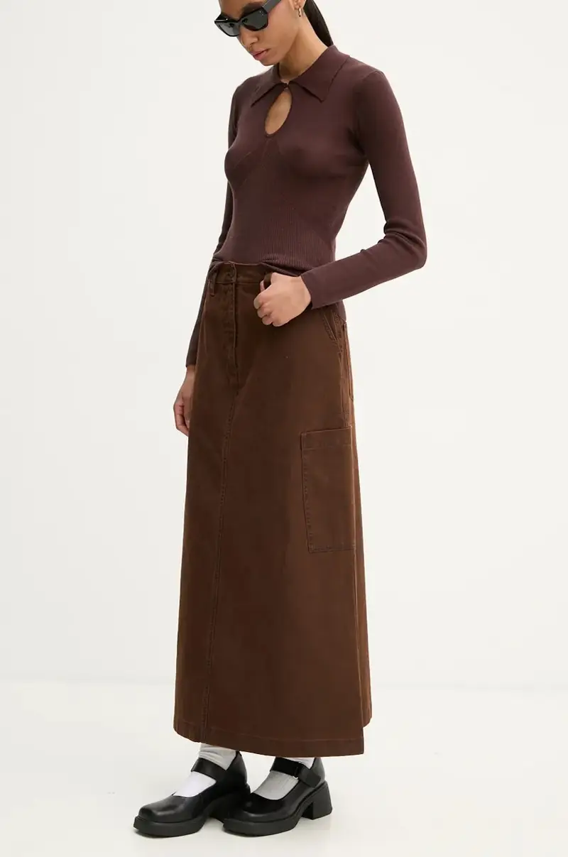 gonna di jeans colore marrone RTWWSKR013