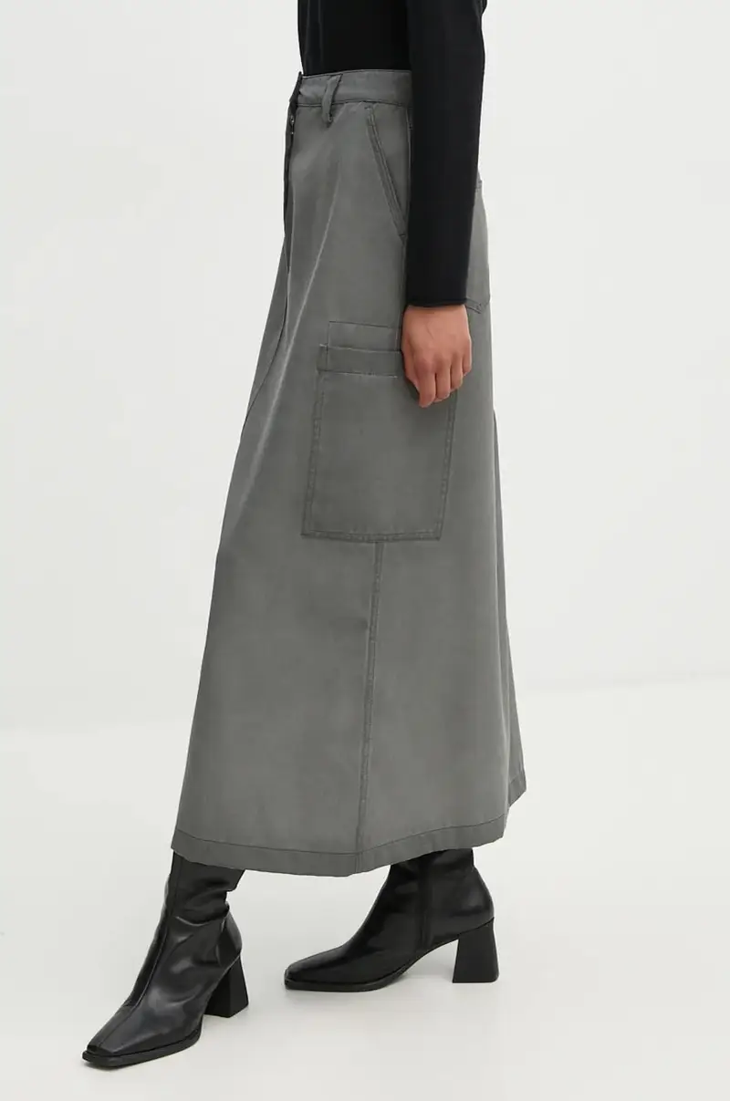 gonna in lana colore grigio RTWWSKR018