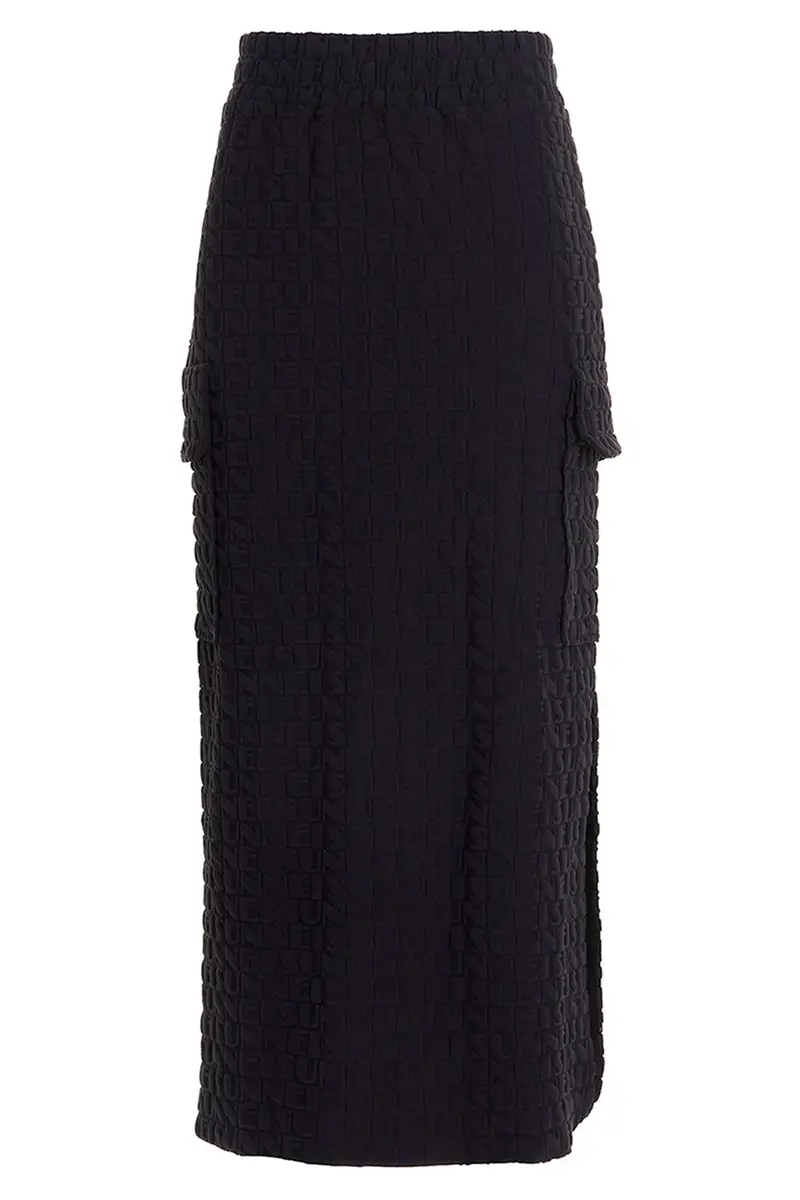 Gonna Midi Logo All Over Blu