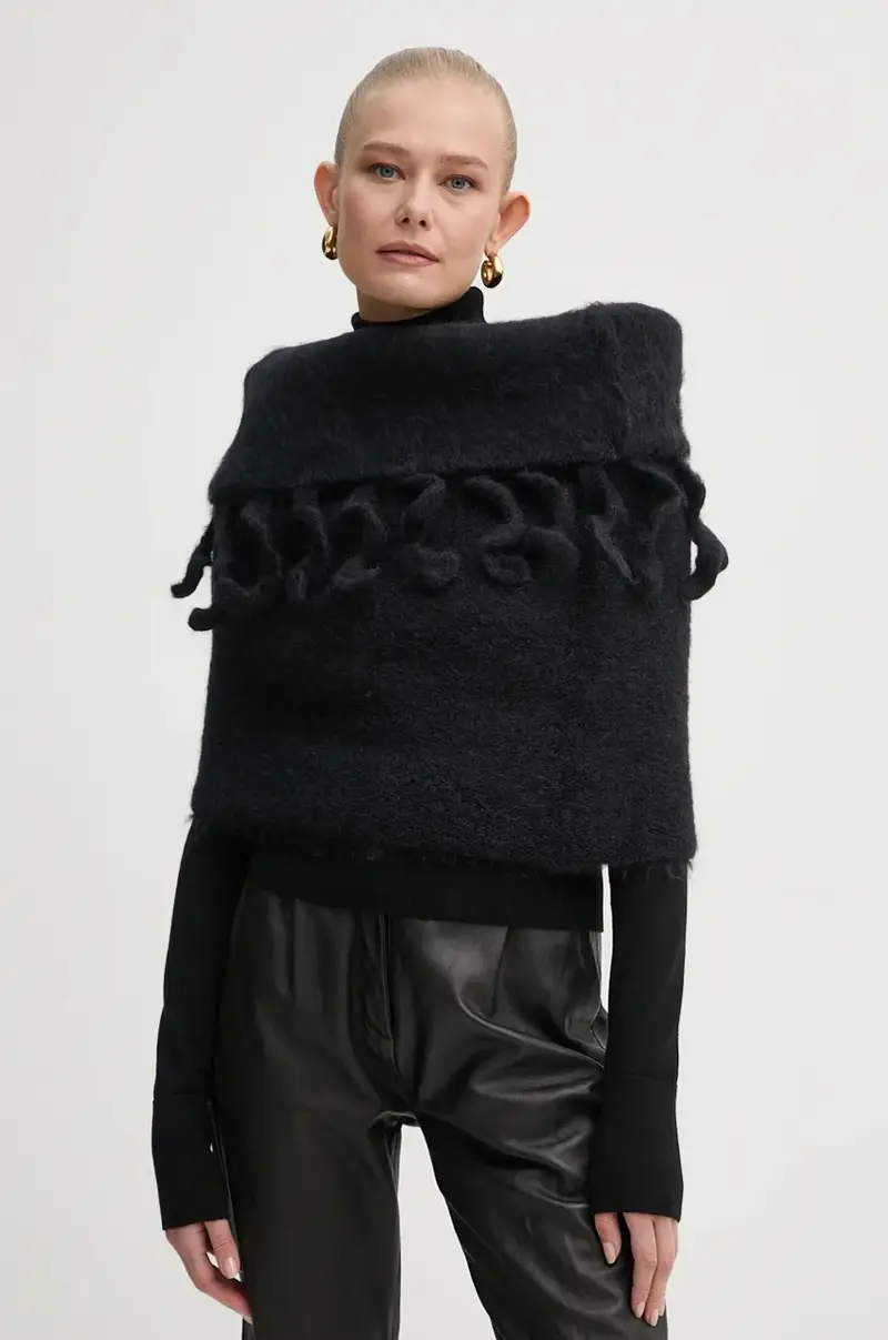 scaldacollo in lana colore nero ACCXSAC010