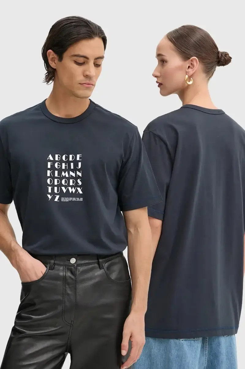 t-shirt in cotone colore blu navy RTWXJER016