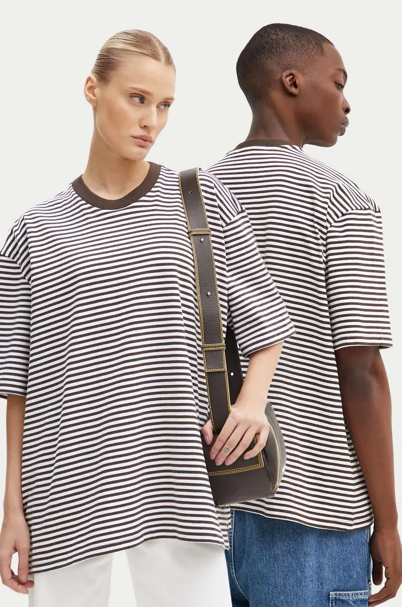 t-shirt in cotone colore marrone RTWXJER001