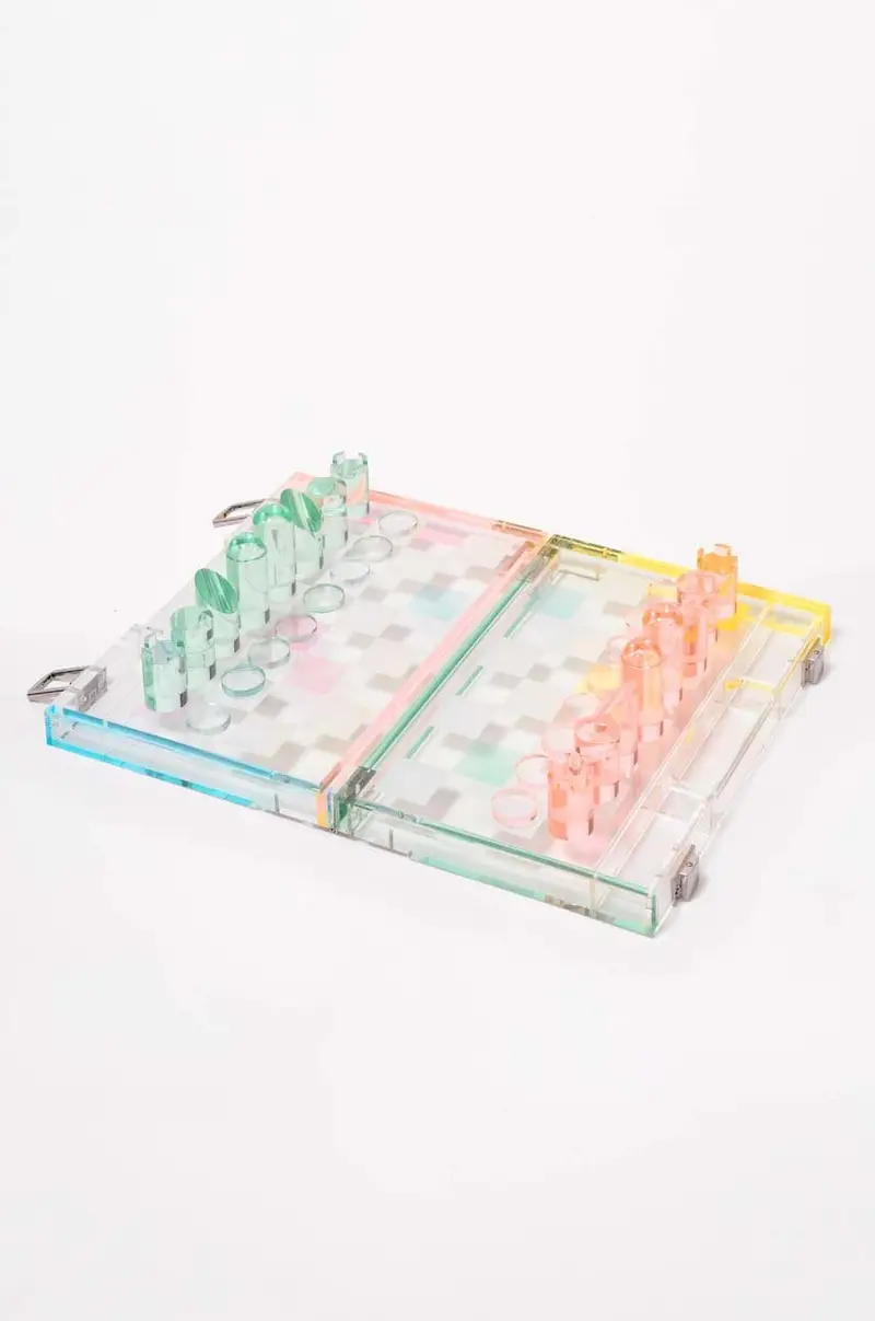 scacchi e dama Mini Lucite Aurora Multicolore