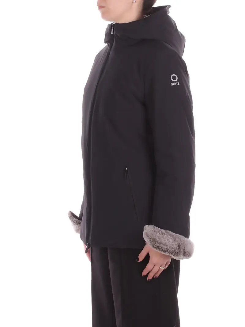 Giubbotto Donna SUNS Black Jacket- alya fur miniatura 2