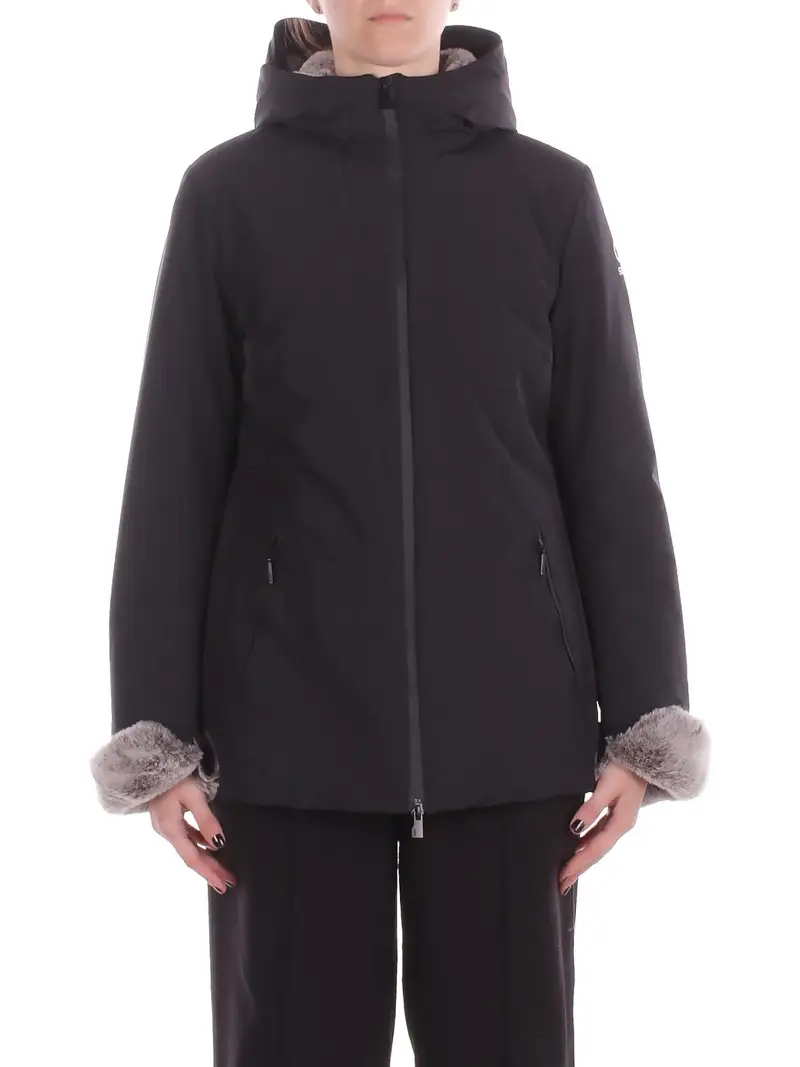 Giubbotto Donna SUNS Black Jacket- alya fur