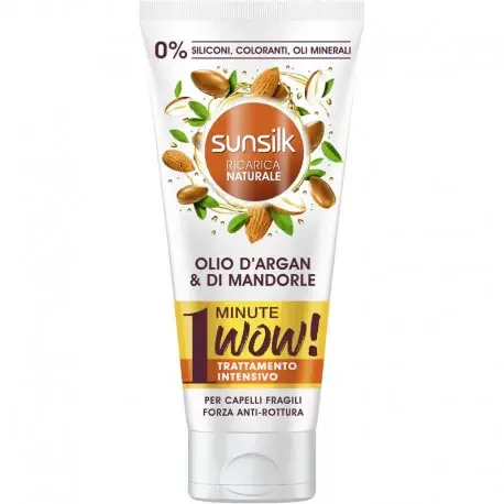 1 Minute Wow Olio D`Argan & Di Mandorle Per Capelli Fragili 180 Ml