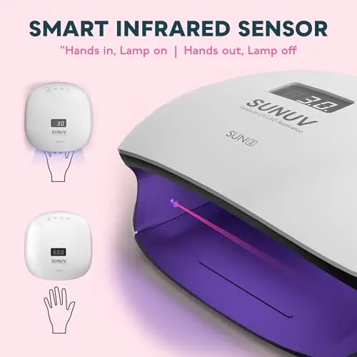 SUNUV Lampada Unghie UV LED Asciugatrice UV Unghie SUN4 per Gel Manicure Shellac con 4 Timer, LCD Display, Sensore e miniatura 2