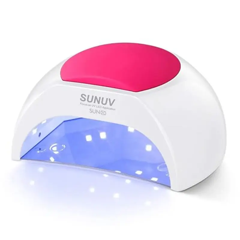 SUNUV Lampada Unghie UV LED Professionale per Gel e Semipermanente,Sensore Di Avvio Automatico,4 Timer 10s /30s/60s/90s
