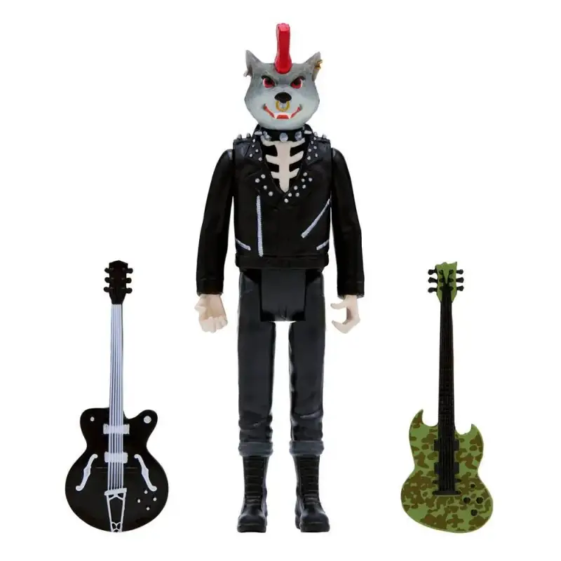 Statuetta da collezione Super7 Rancid ReAction Skeletim (Wolf Head)