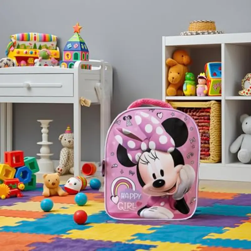 Superdiver - Zaino infantile di Minnie Mouse - Licenza ufficiale Disney - Ideale per scuola e asilo - Perfetto per bambini e bambine - Colore rosa - Dimensioni: 24x20x10 cm miniatura 2