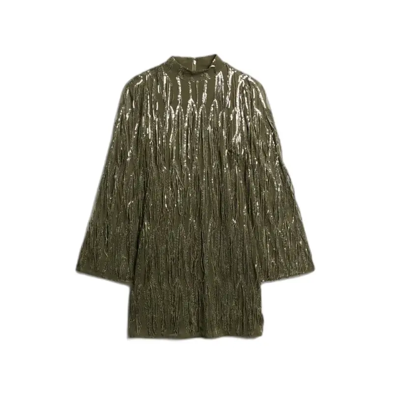 Abito corto con frange e paillettes da donna Superdry