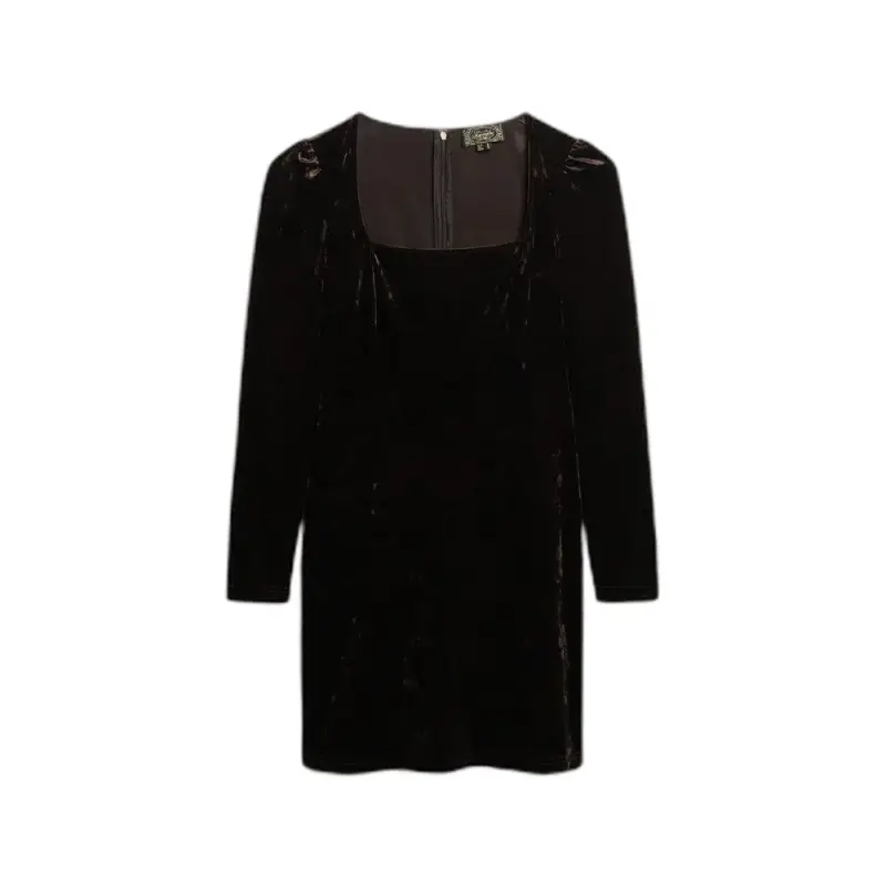 Abito corto in velluto con scollo quadrato donna Superdry