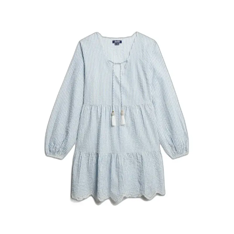 Abito corto ricamato a più livelli donna Superdry