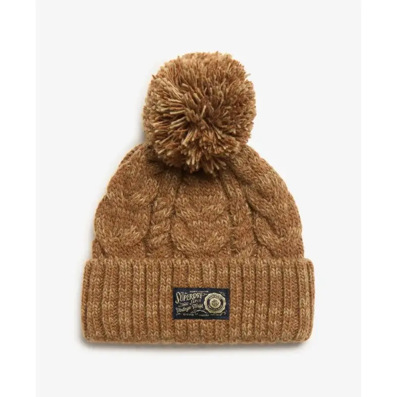 Berretto spesso a maglia trecciata donna Superdry