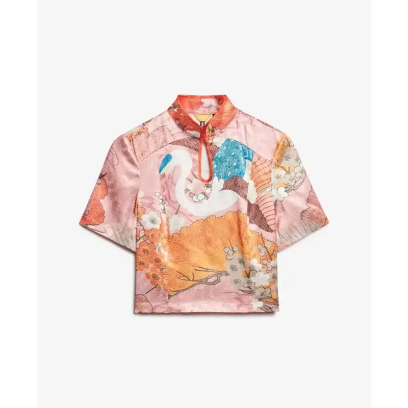 Camicetta da donna Superdry Mandarin Jacquard