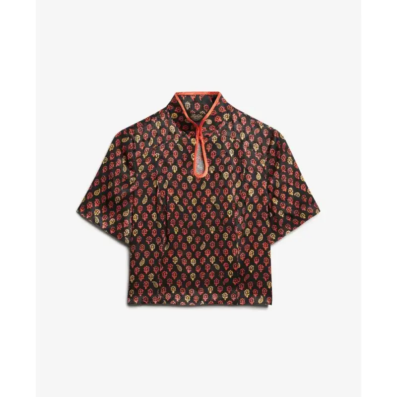 Camicetta da donna Superdry Mandarin Jacquard