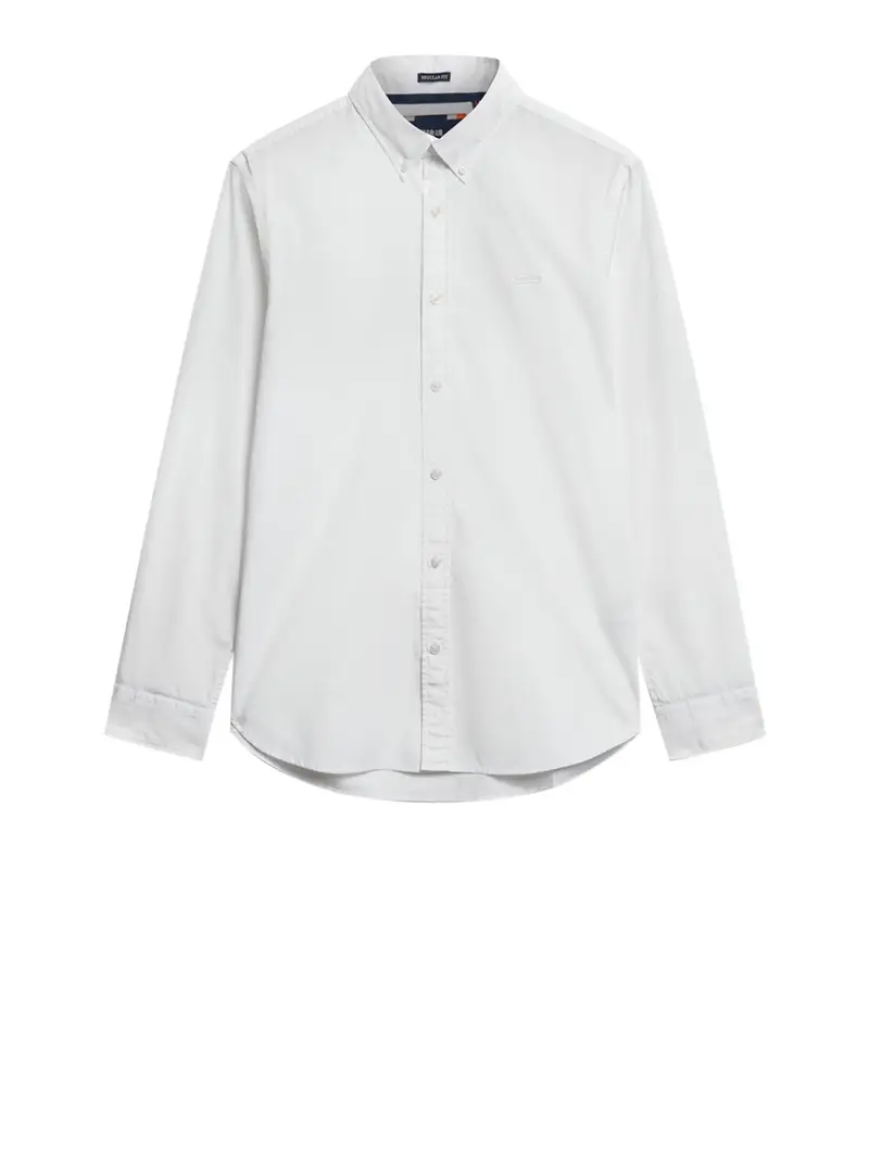 camicia casual superdry da uomo - bianco