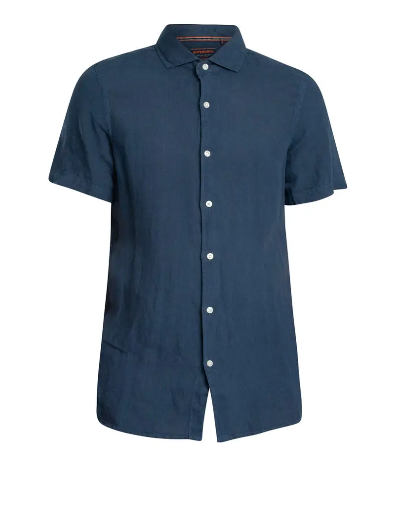 camicia casual superdry da uomo - blu