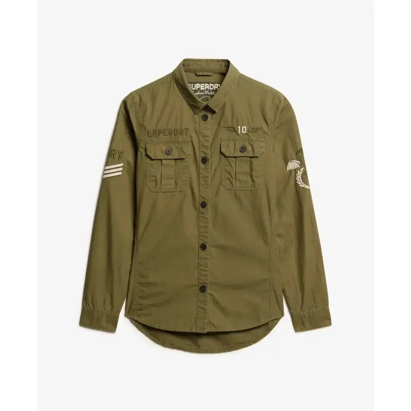 Camicia da donna a maniche lunghe Superdry Military
