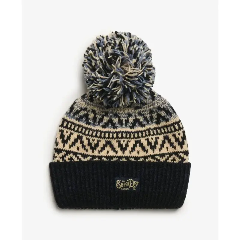 Cappello a maglia con motivo donna Superdry