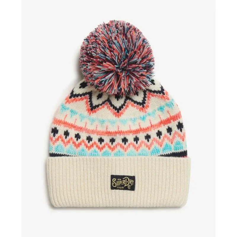 Cappello a maglia con motivo donna Superdry