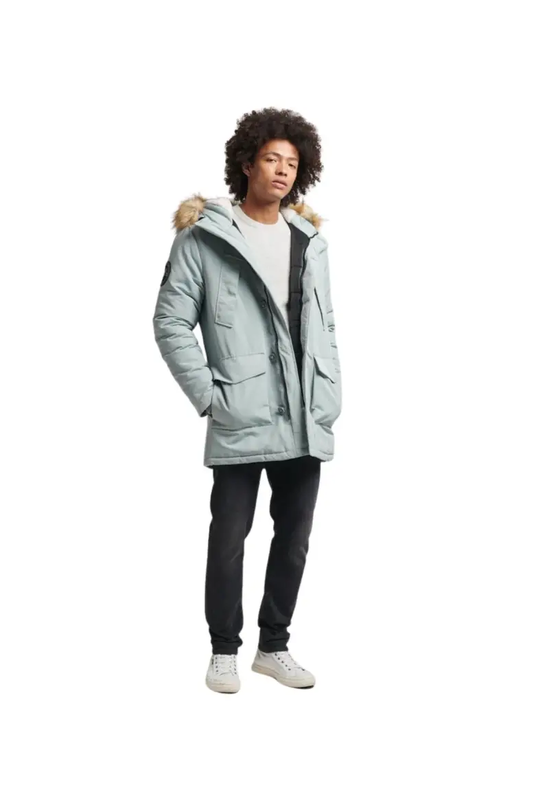 EVEREST FAUX FUR HOODED PARKA 1KJ - XL / Turchese