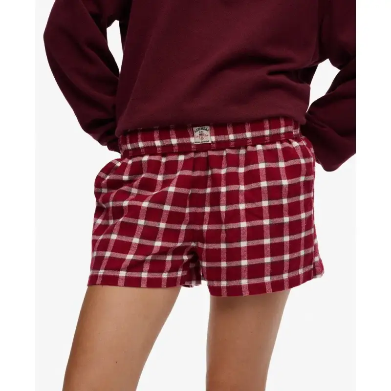 Fascia elastico in cotone a quadri donna Superdry