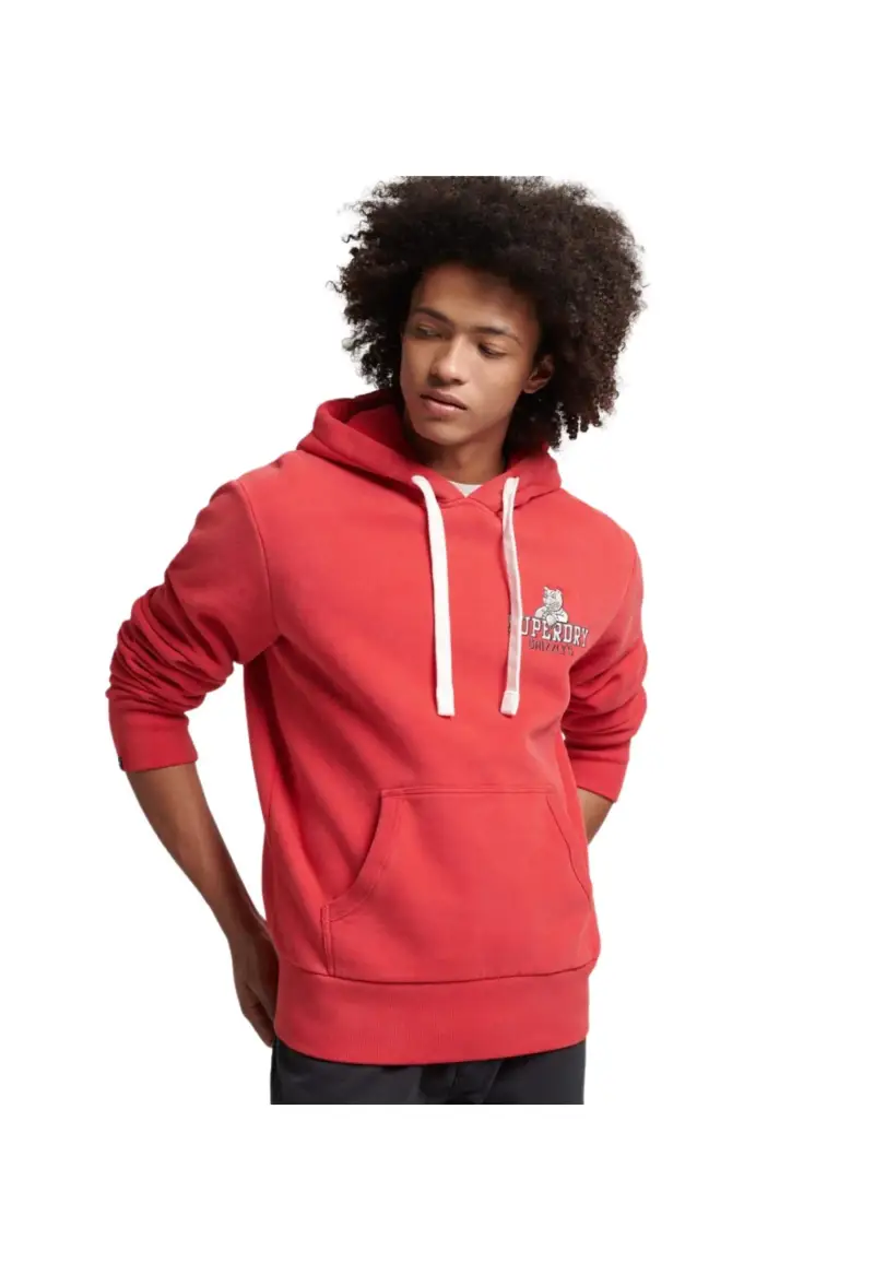 Felpa con cappuccio Collegiate - S / Rosso