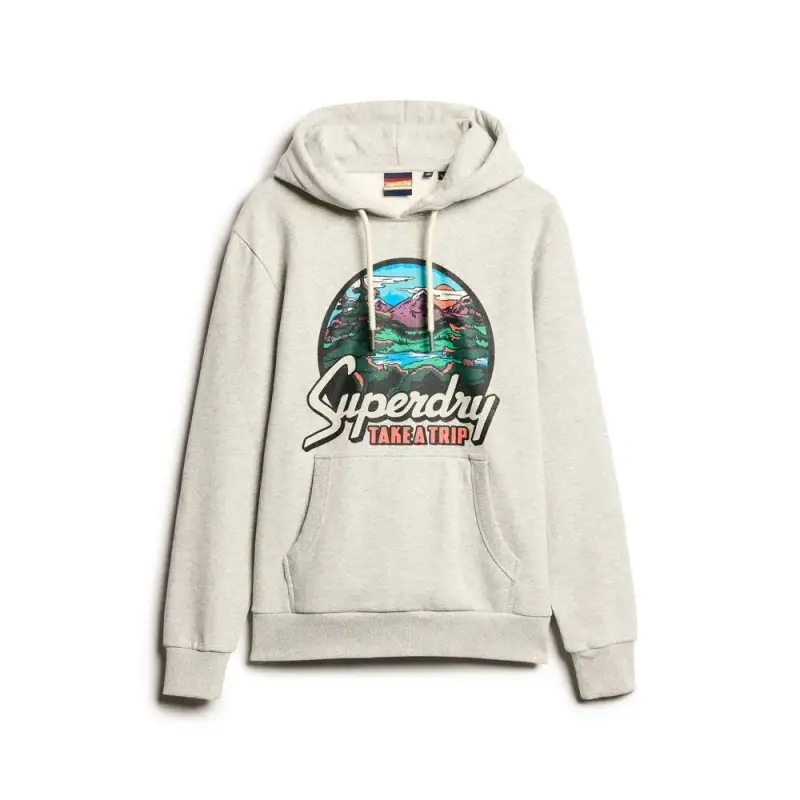 Felpa con cappuccio Superdry Travel Postcard Graphic