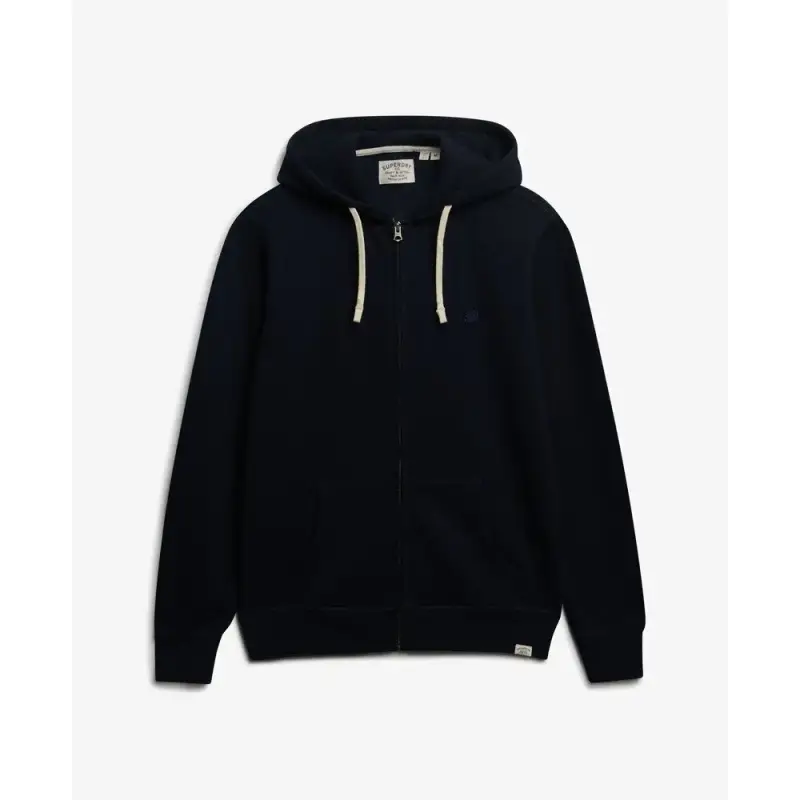 Felpa con cappuccio zip con monogramma Superdry