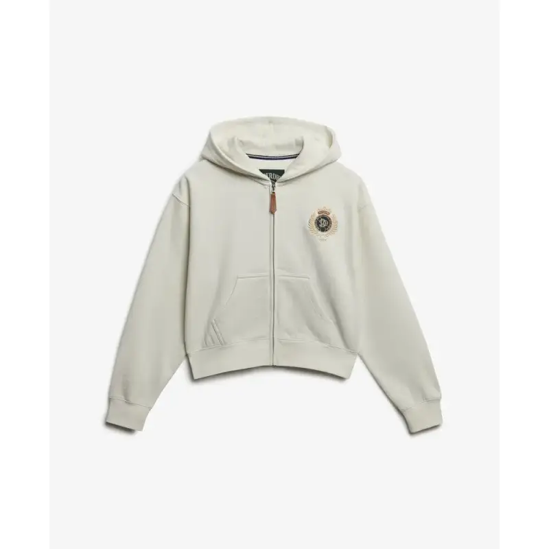 Felpa con cerniera a cappuccio da donna Superdry Country Club Ziphood