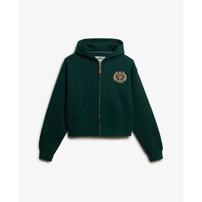 Felpa con cerniera a cappuccio da donna Superdry Country Club Ziphood