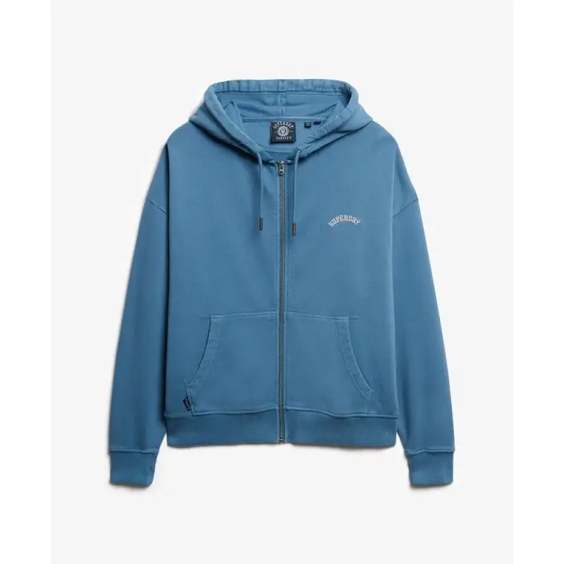 Felpa con cerniera a cappuccio da donna Superdry Logo Essential