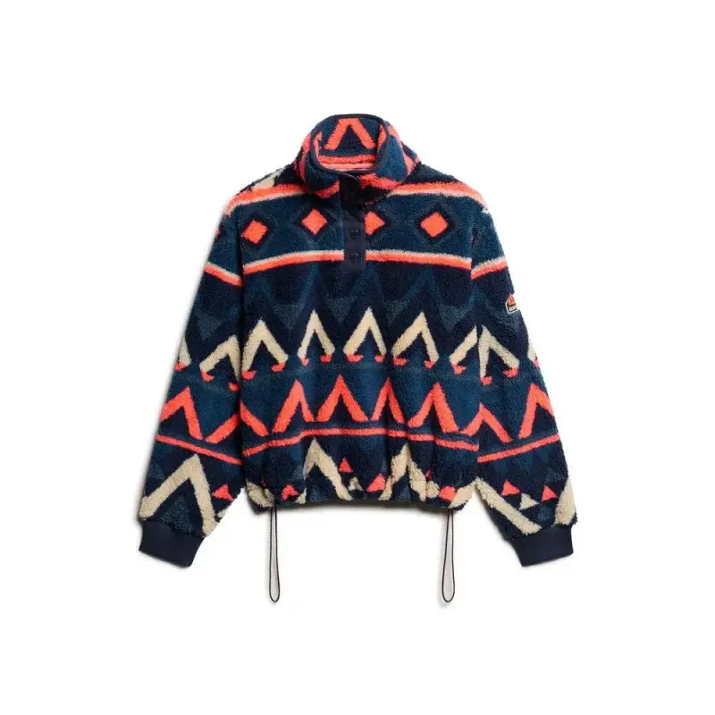 Felpa donna con mezza cerniera Superdry Super Soft