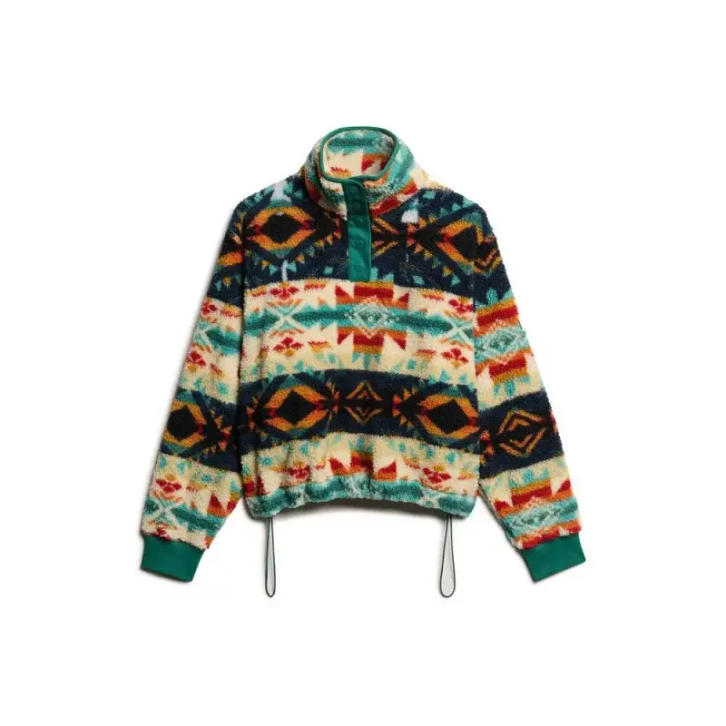 Felpa donna con mezza cerniera Superdry Super Soft