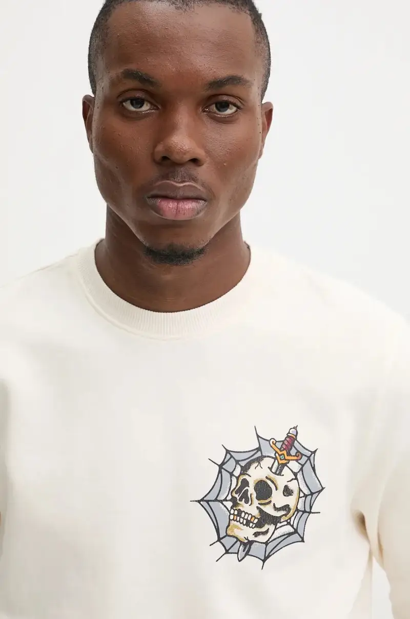 felpa in cotone Beige miniatura 4