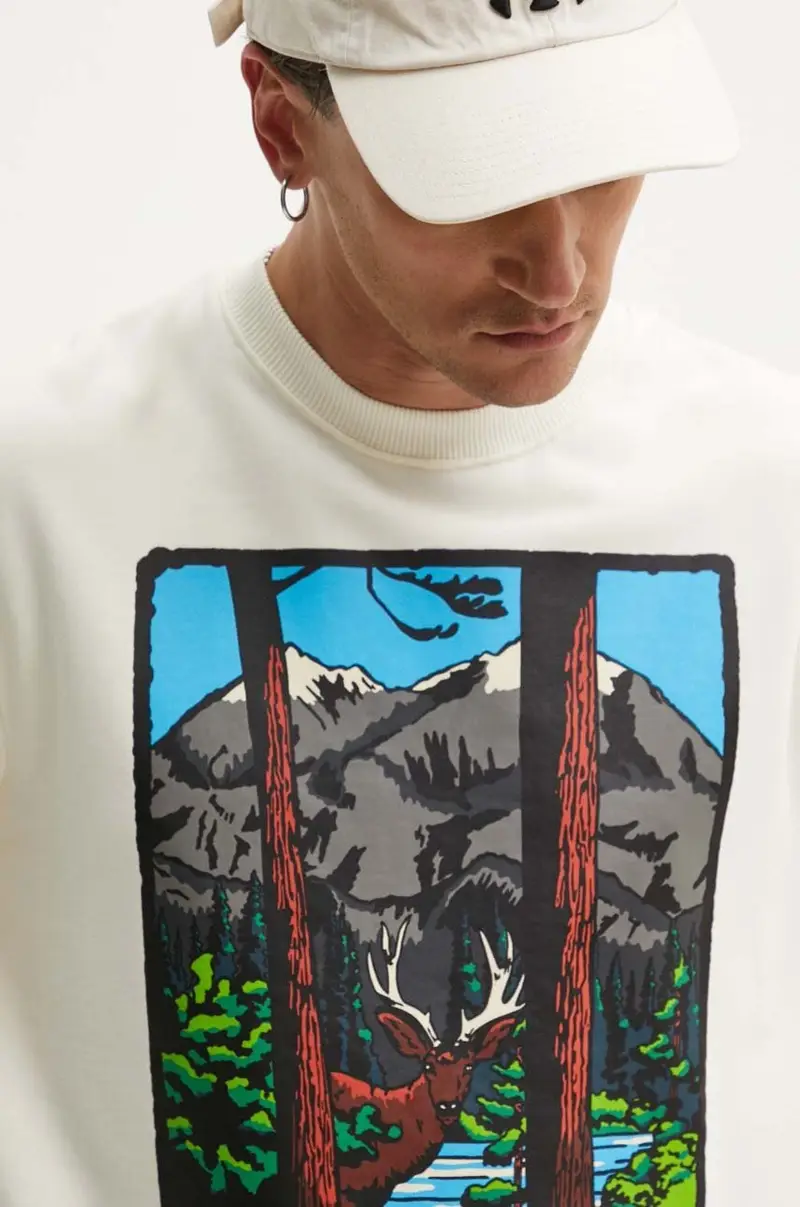 felpa in cotone uomo colore beige M2014112A-2YW miniatura 4