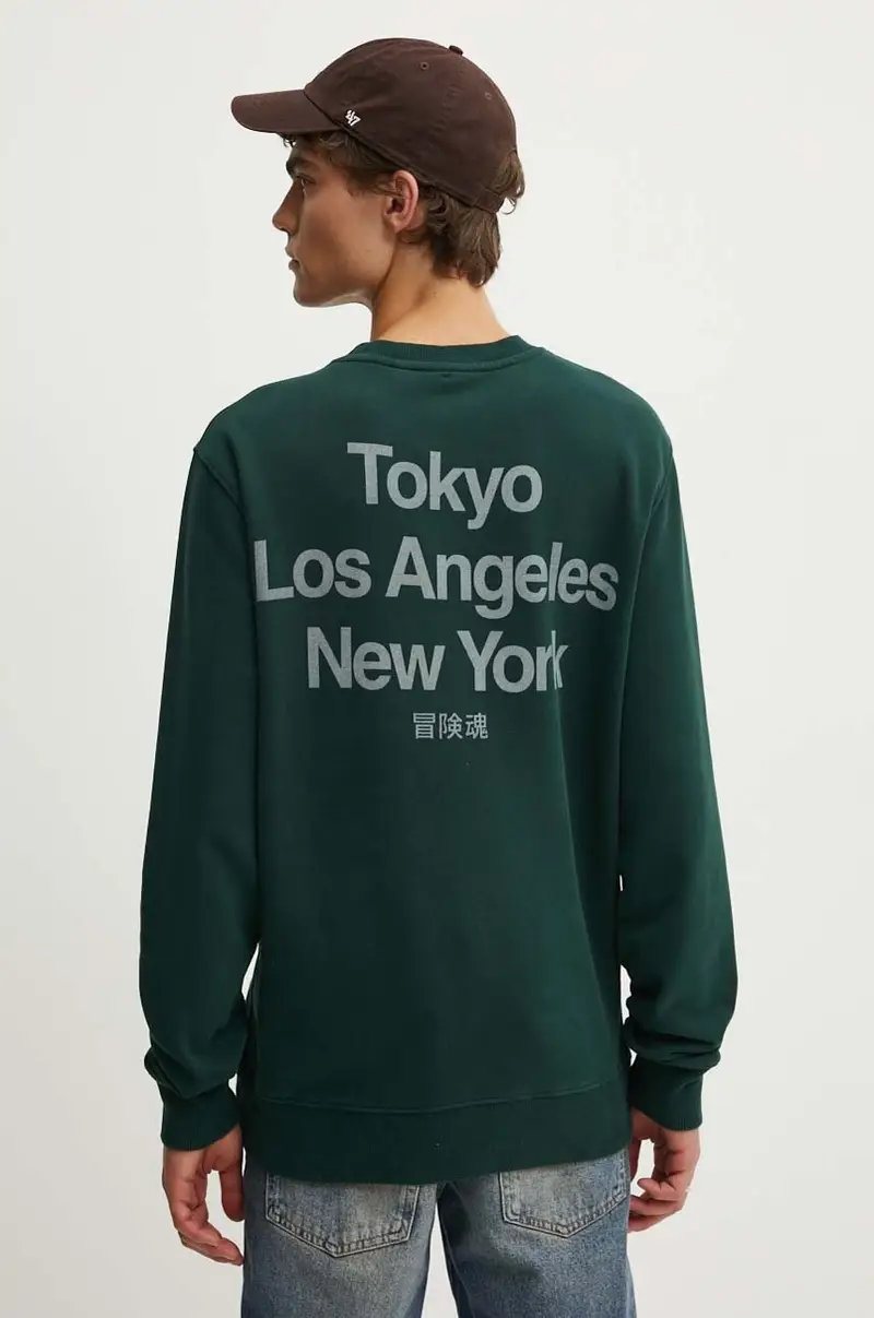 felpa in cotone uomo colore verde M2013738A-27E miniatura 3