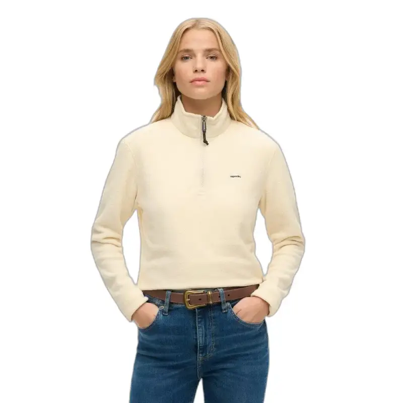 Fleece 1/2 zip corto donna Superdry
