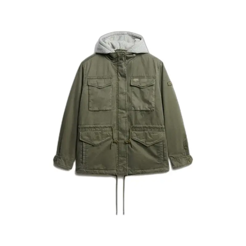 Giacca con cappuccio da donna Superdry Borg Military