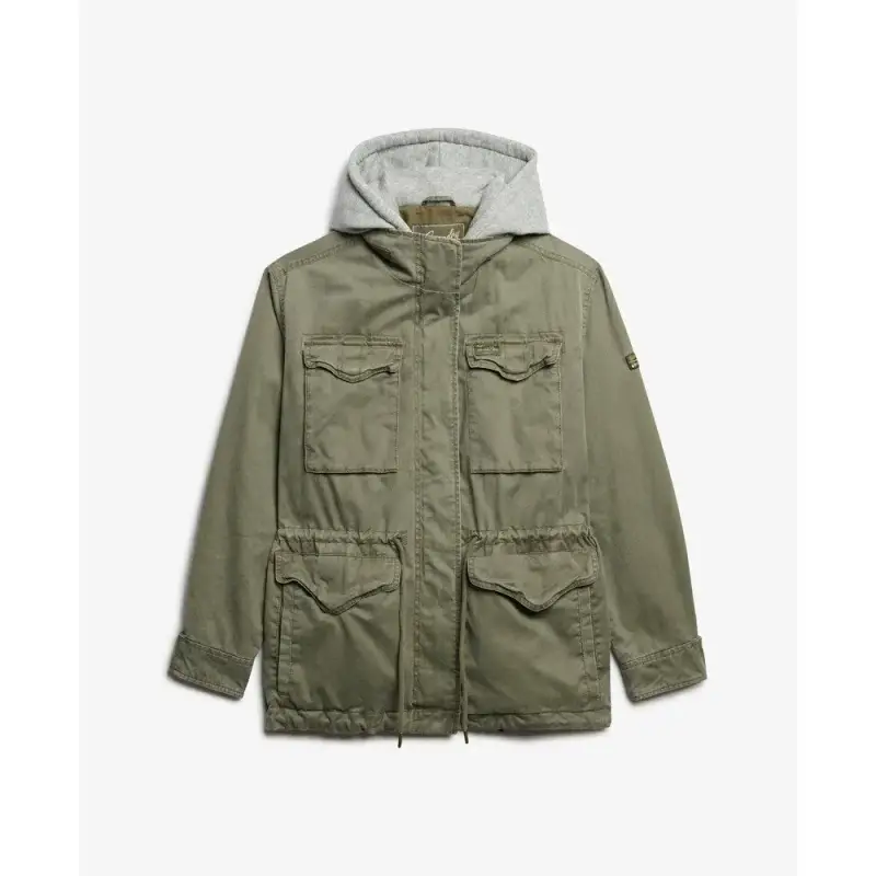 Giacca con cappuccio da donna Superdry Military