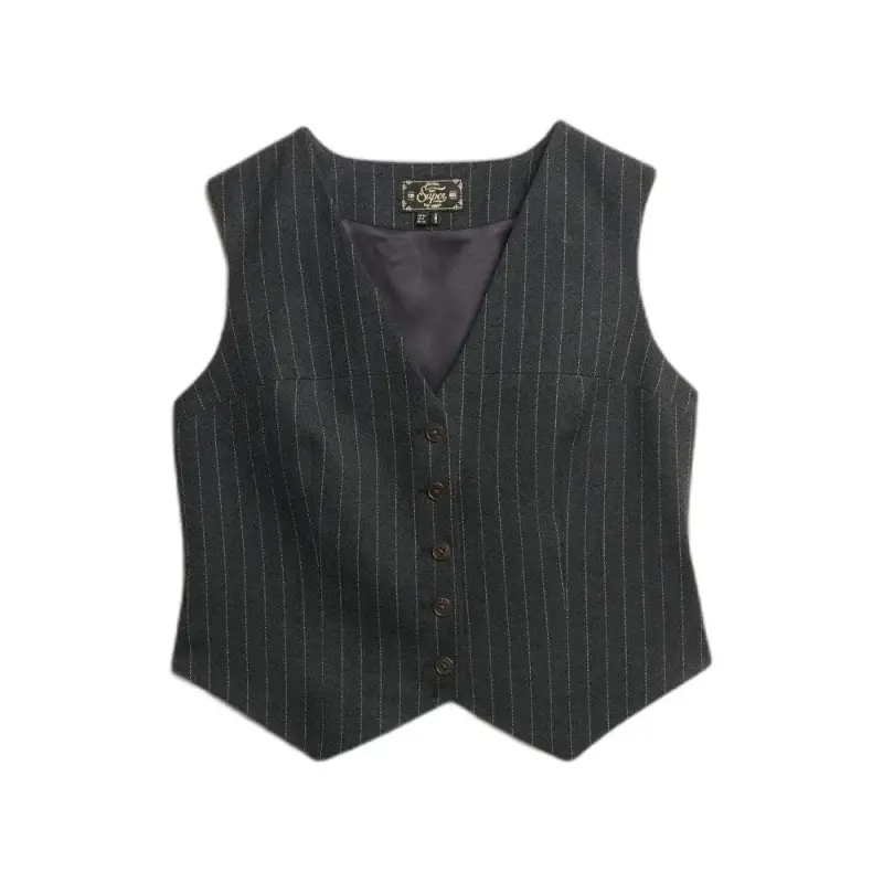 Gilet da costume donna Superdry Pinstripe