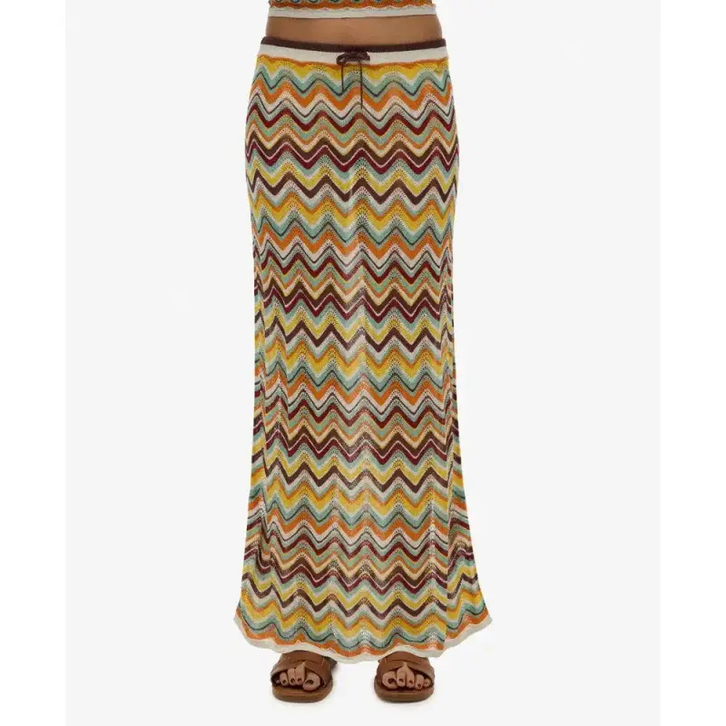 Gonna lunga in maglia zigzag donna Superdry