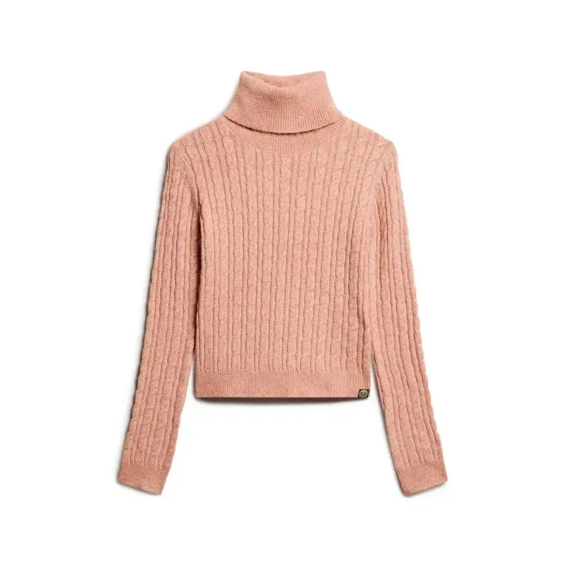 Maglione a collo alto girocollo attillato da donna Superdry