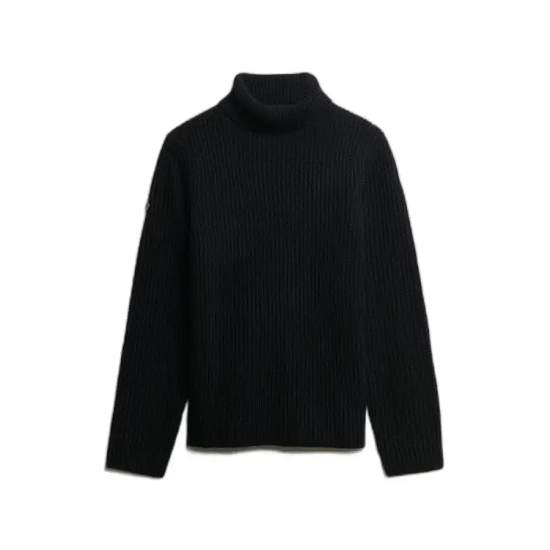 Maglione a collo alto in maglia treccia spazzolata donna Superdry