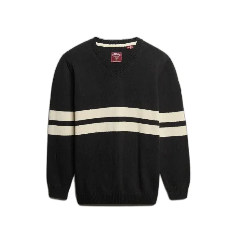 Maglione a righe con scollo a V donna Superdry